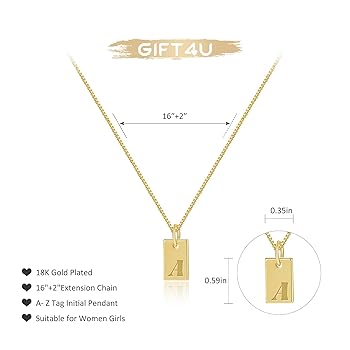 Amazon | GIFT4U イニシャルネックレス レディース ガールズ